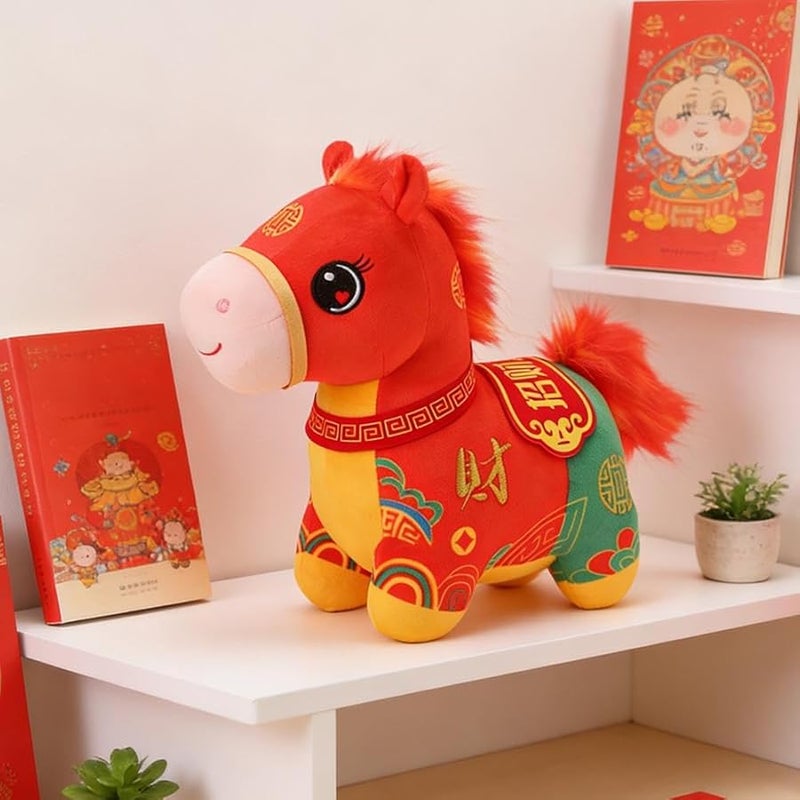 Red Chinese Zodiac Horse Plush Toy 6 30 Inch Lucky Mascot New Year Home Decor Gift - Image 5